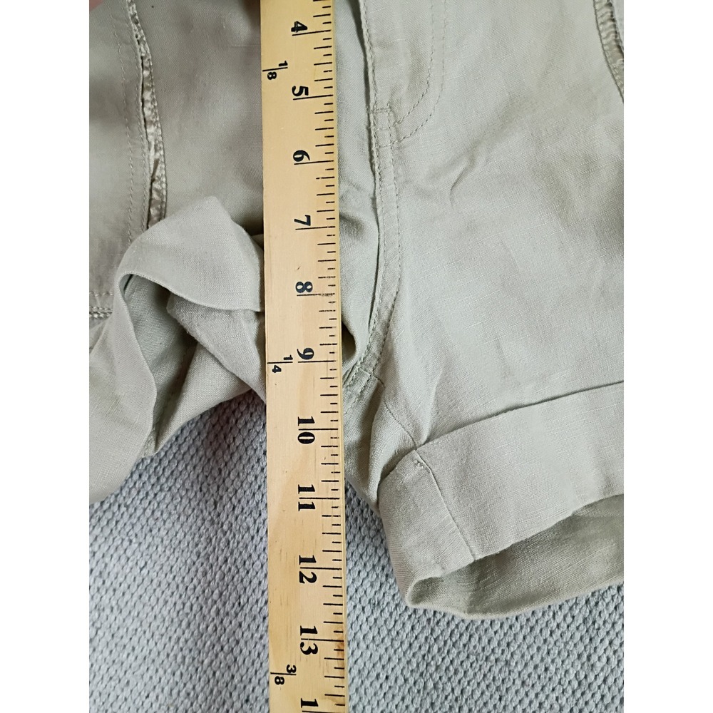 Converse One Star Shorts Women 12 Khaki Tan Good Satin Trim Linen Blend Casual - Picture 9 of 12
